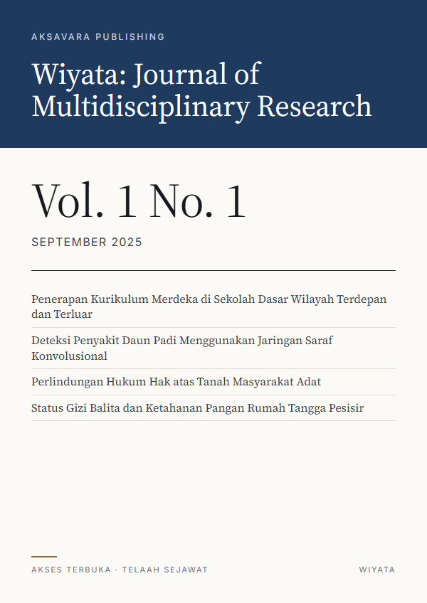 Sampul Wiyata: Journal of Multidisciplinary Research Vol. 1 No. 1